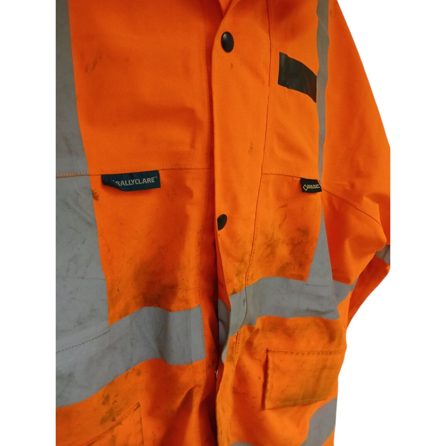 Ballyclare Goretex Hi Vis Hi Viz 3/4 Jacket Waterproof Railway Orange Grade B