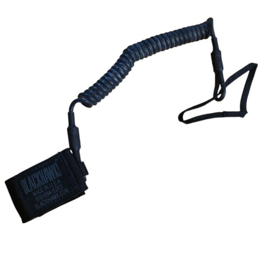 Blackhawk Pistol Lanyard Leash Black Shooting Airsoft Riggers Belt