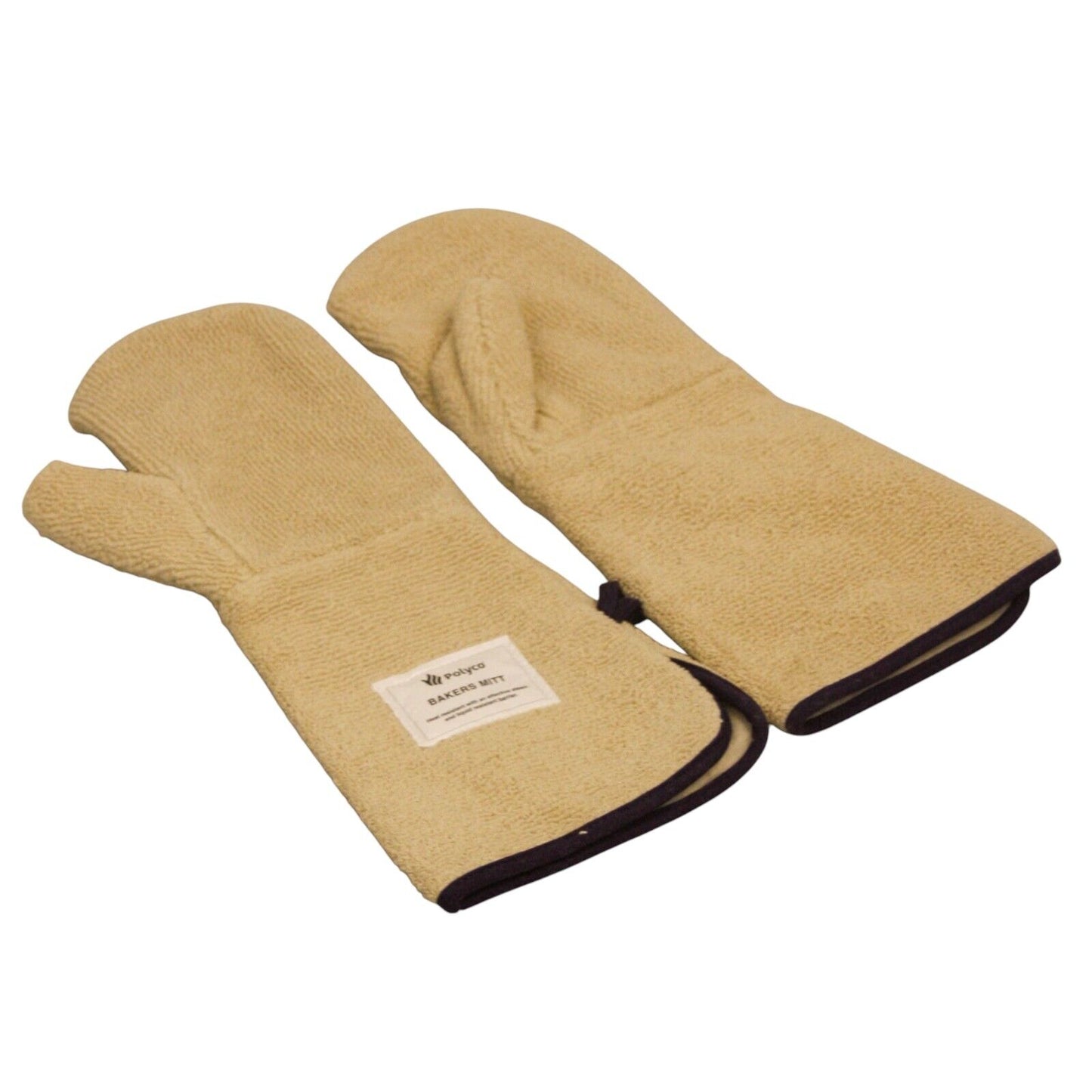 Polyco Bakers Mitts 7724 Pair Heat Resistant Steam Liquid Barrier White One Size