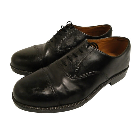 Parade Shoes Black Leather British Army RAF Cadet Toe Cap Mens