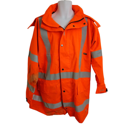 Signal Goretex 3/4 Jacket Hi Vis Hi Viz Waterproof Coat Railway Orange Large