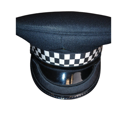 Inspector Peaked Cap Black Melton Wool Top Various Sizes Collector Film Police