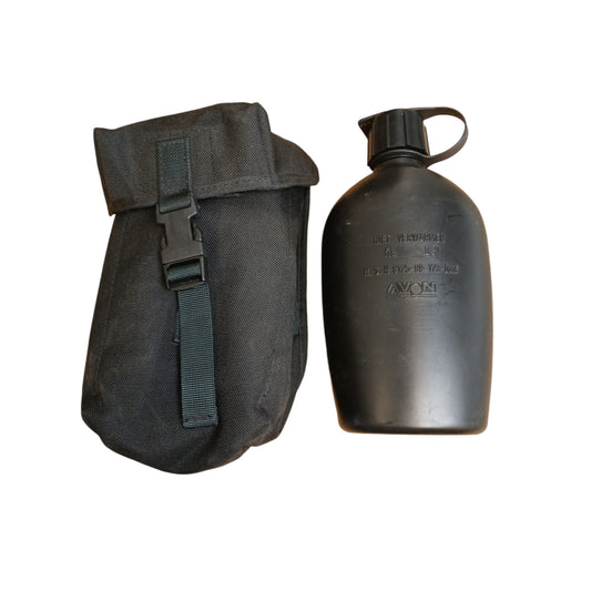 Avon S10 FM12 C50 M50 FM53 Water Bottle With Utility Belt Pouch Webbing Gas Mask