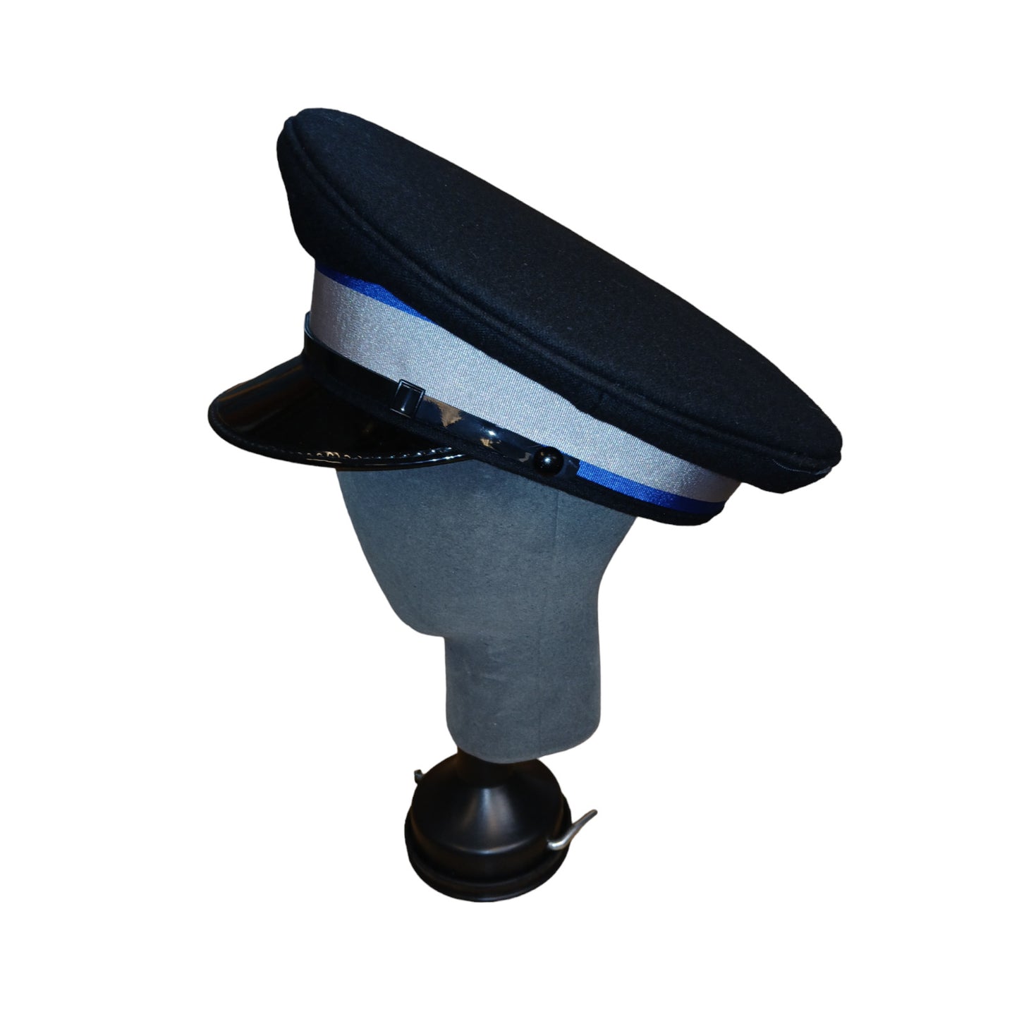 CSO Blue/Silver Band Police Peaked Cap Film TV Fancy Dress Ex Police Stock
