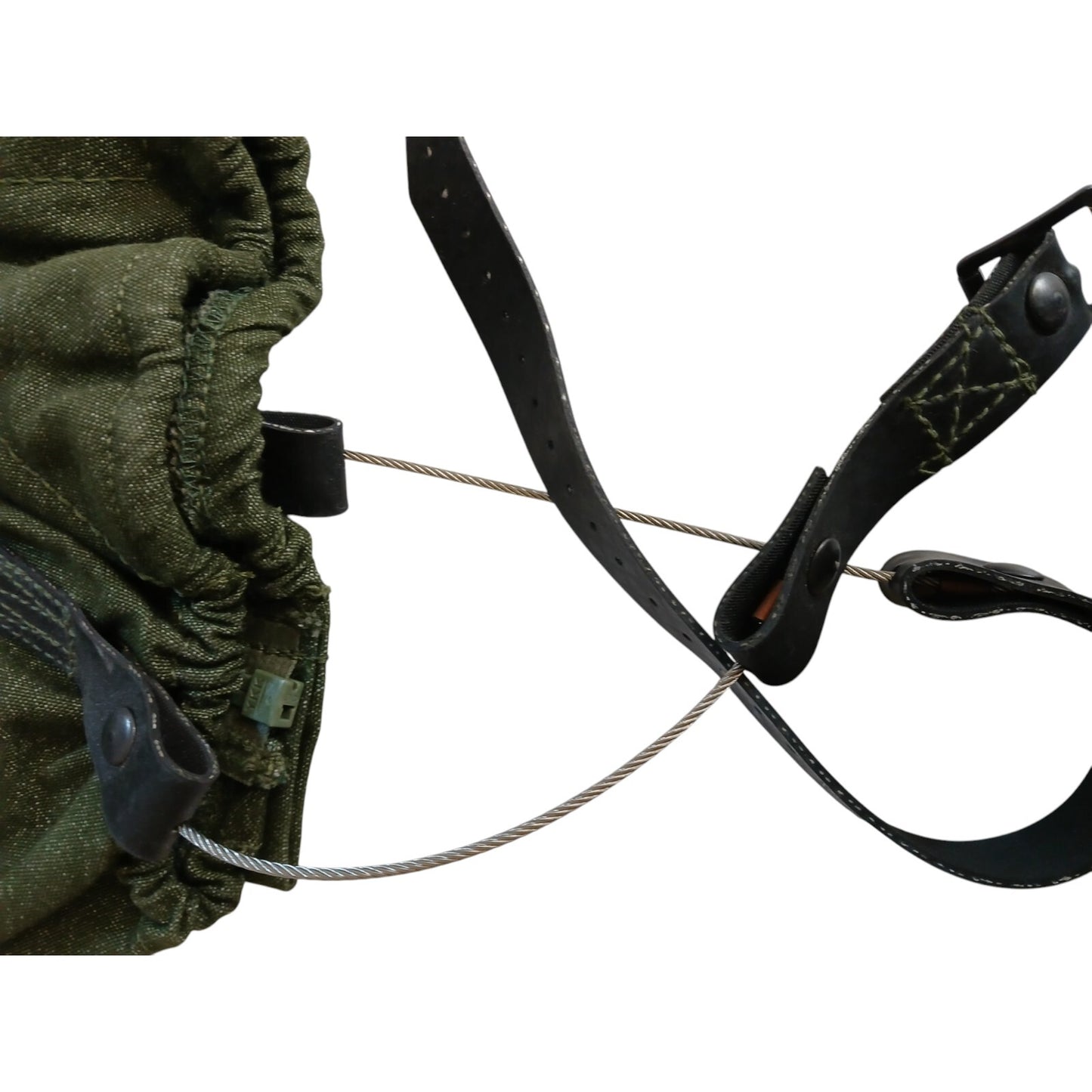 British Army Green Leg Gaiters GS Wire Rope Hiking Standard Size 1996