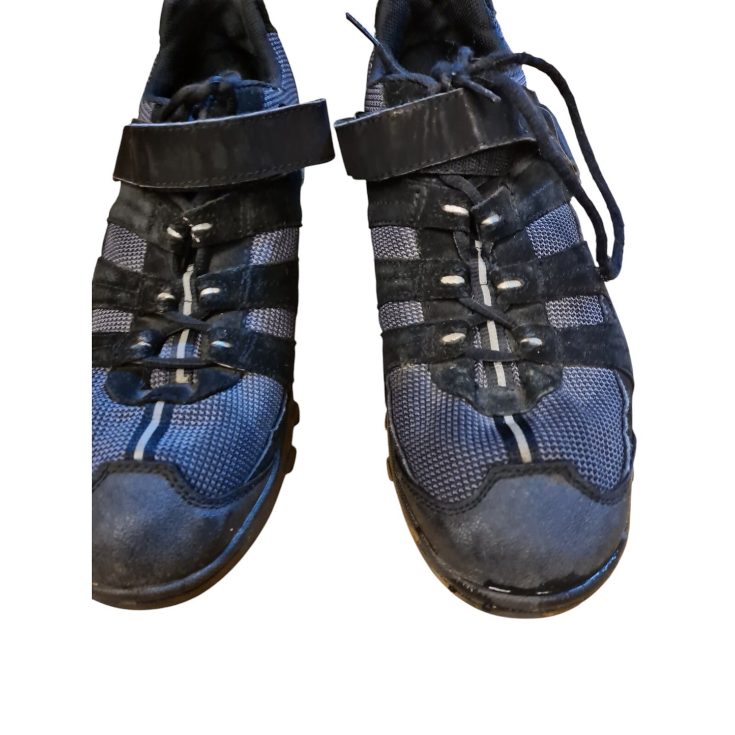 Endura Cycling Shoes Black/Grey Size 12 Ex Police With Cleat Plates Lace Up Bike