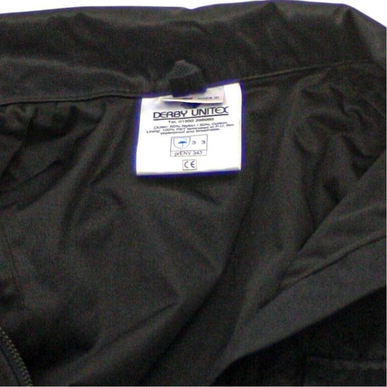 Derby Unitex Jacket Dog Handler Waterproof Coat Black Ex Police Pet Laminated