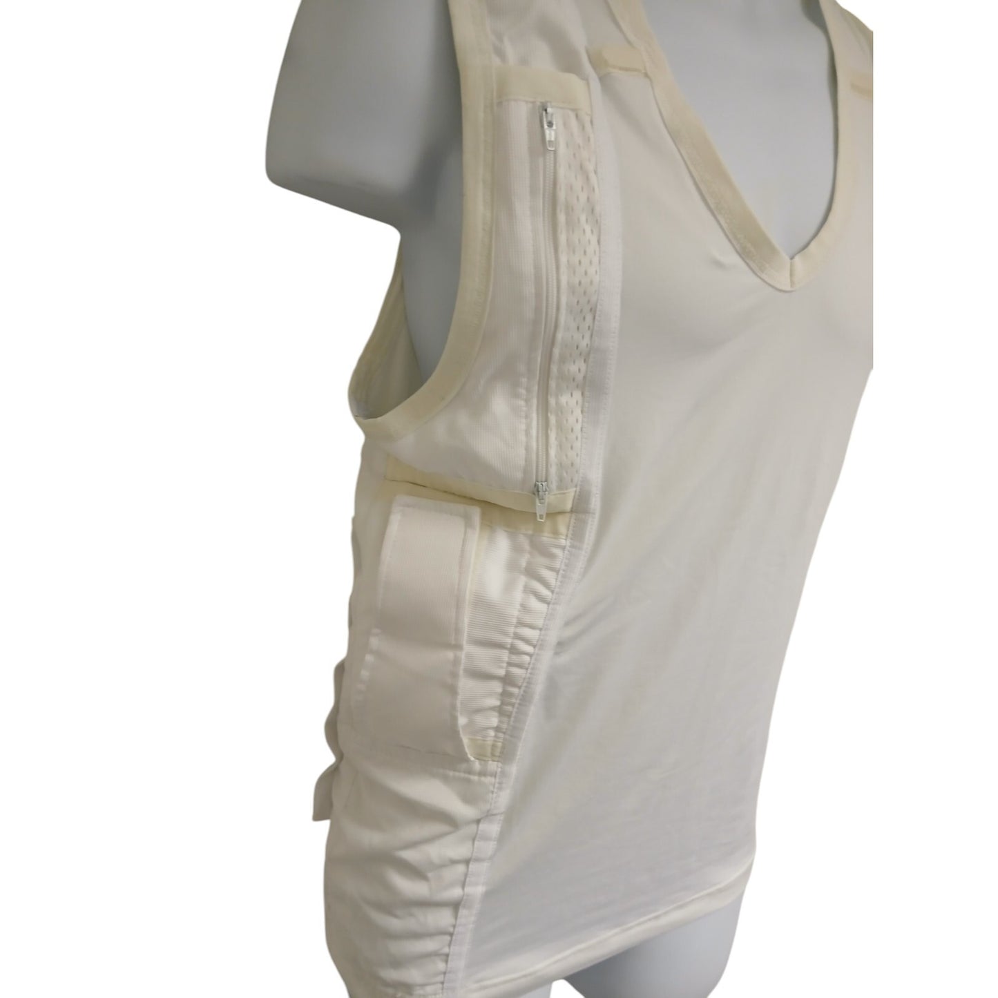 KIT Police Radio Vest Covert White 501 STD Security Holder Pouch Security