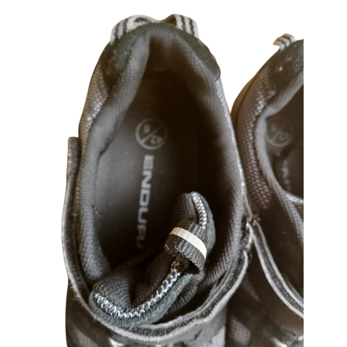 Endura Cycling Shoes Black Grey Size 8 Ex Police Lace Up Bike Bicycle