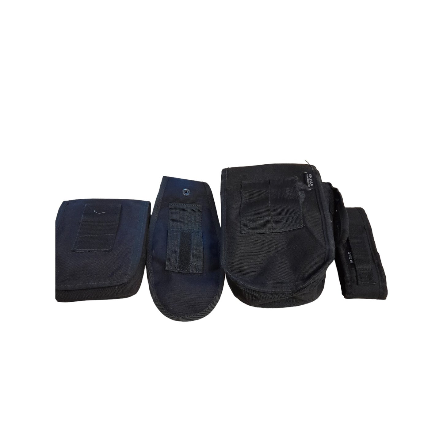 Op.Zulu & Niton Tactical Pouches x4 Black Ex Police Security Belt Loop Airsoft