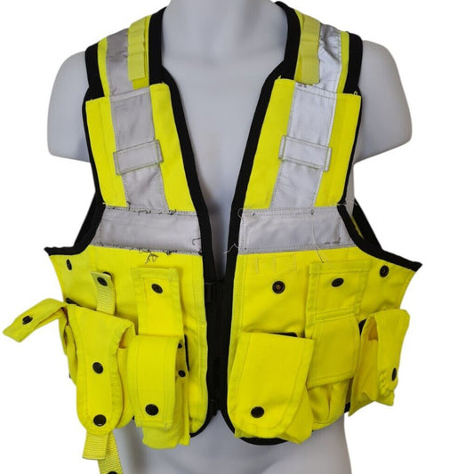 Aegis Tactical Vest Hi Vis Hi Viz With Various Pouches Security Doormen Size M