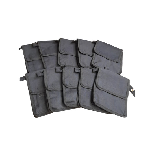 Molle Document Pouch Black 10 x Large Modular Police Airsoft Security Tactical
