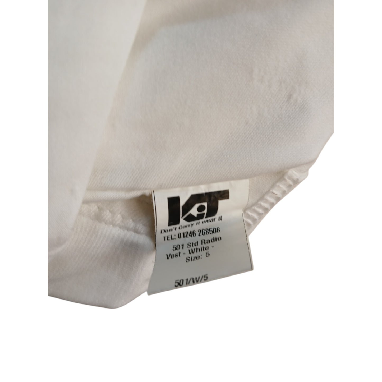 KIT Police Radio Vest Covert White 501 STD Security Holder Pouch Security