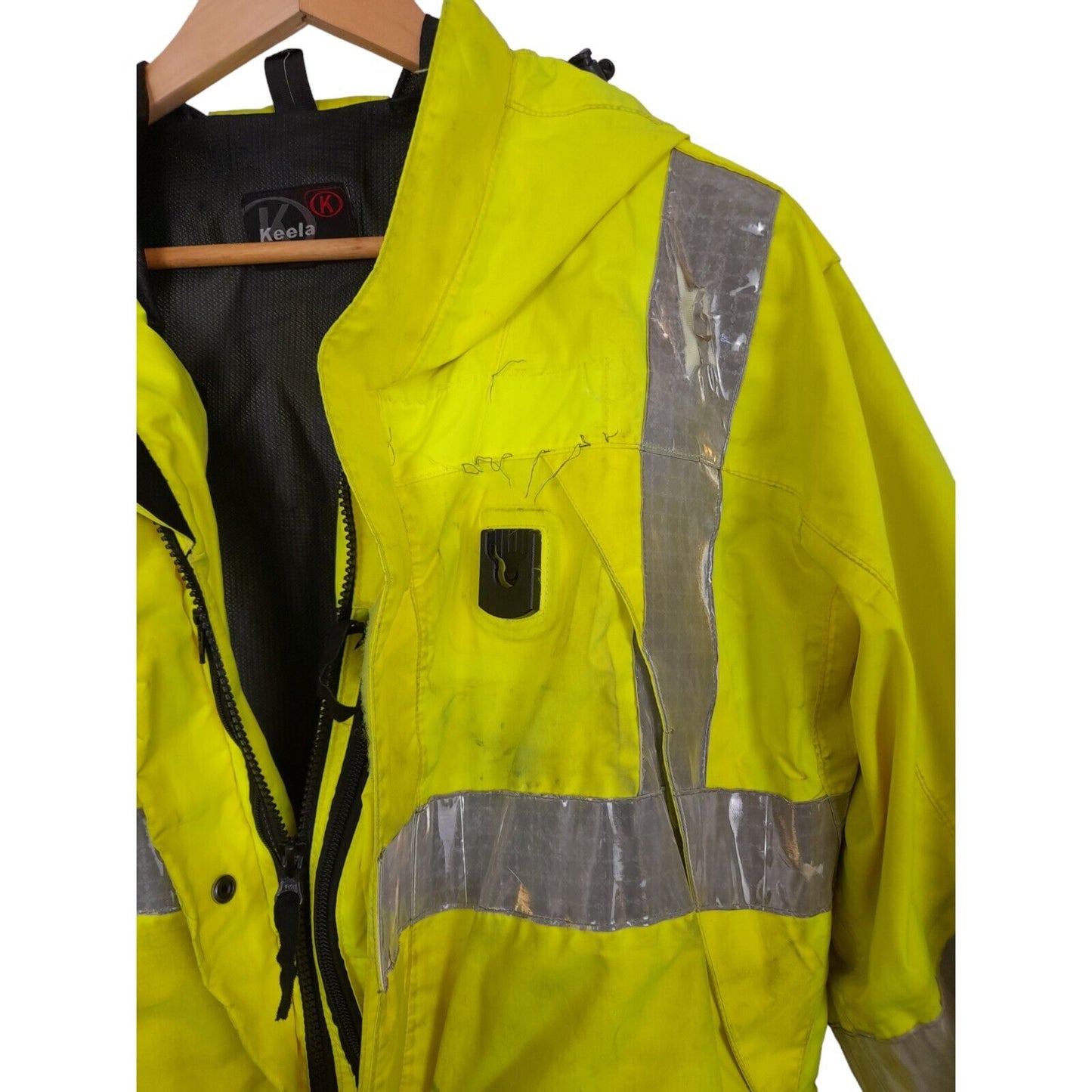 Keela Hi Vis Jacket ExPolice Waterproof Anorak Security EmergencyRecovery GradeB