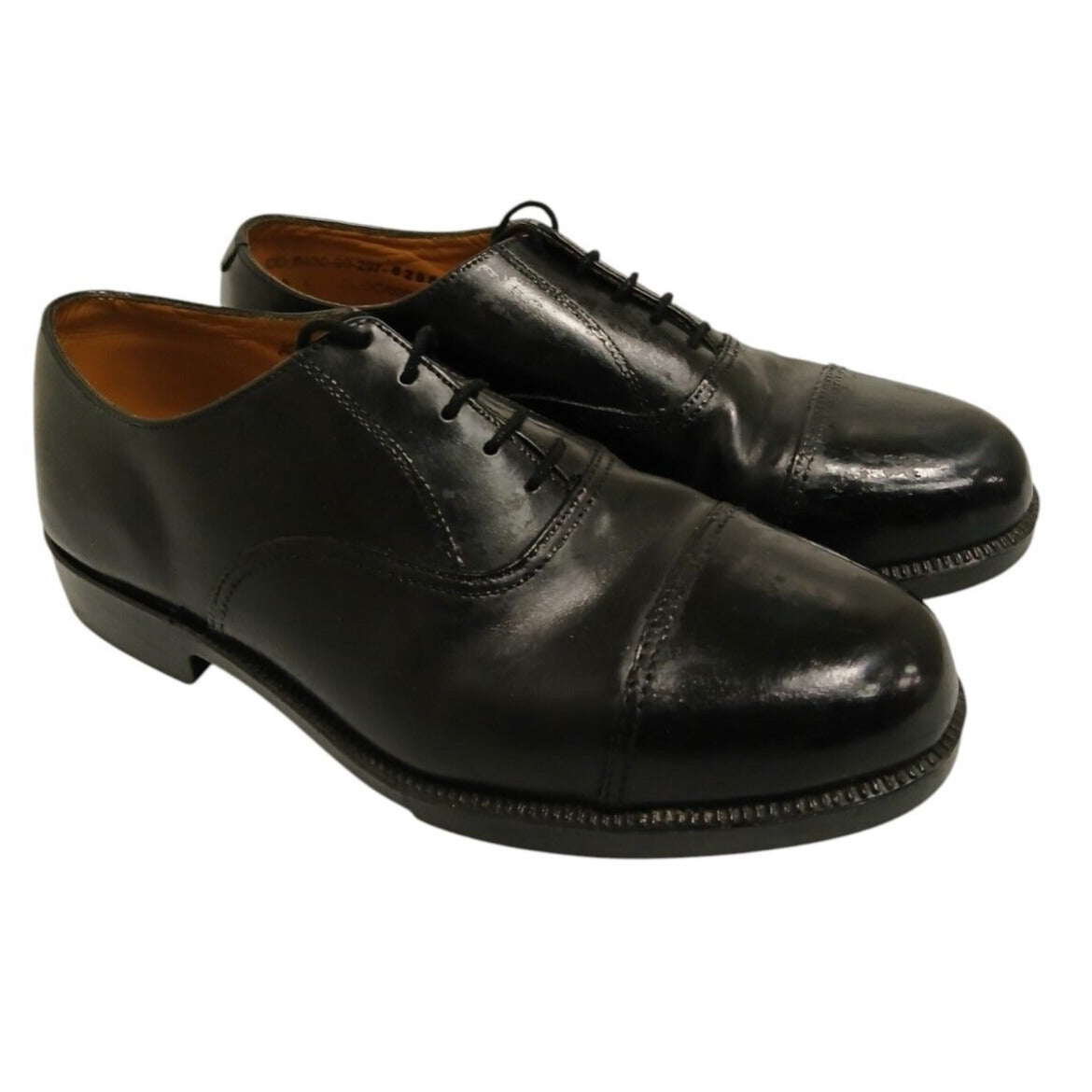 Parade Shoes Black Leather British Army RAF Cadet Toe Cap Mens