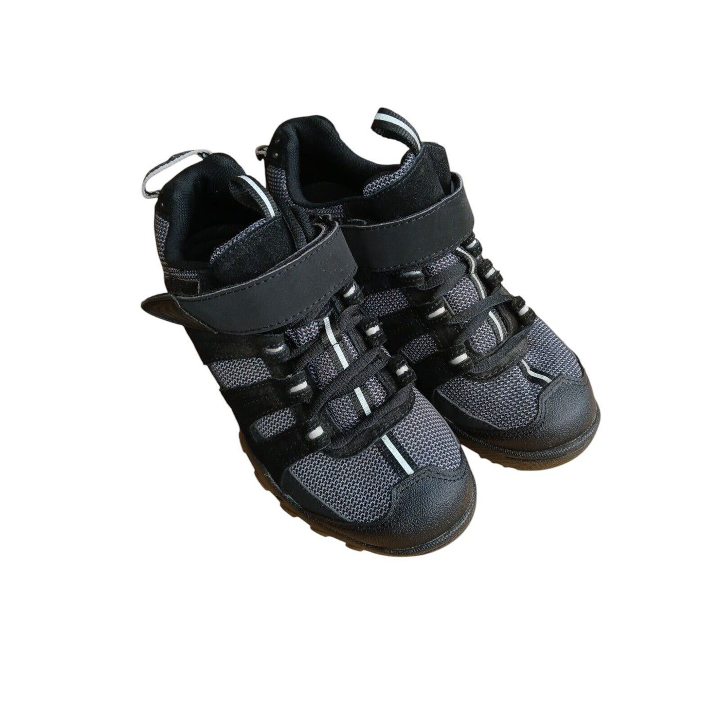 Endura Cycling Shoes Black/Grey Size 5 Ex Police With Cleat Plates Lace Up Bike