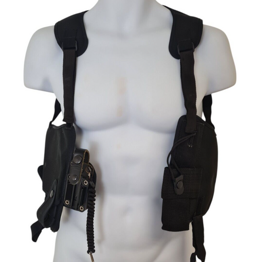 Overt Covert Shoulder Harness Holster Black Tactical Security Adjustable Police