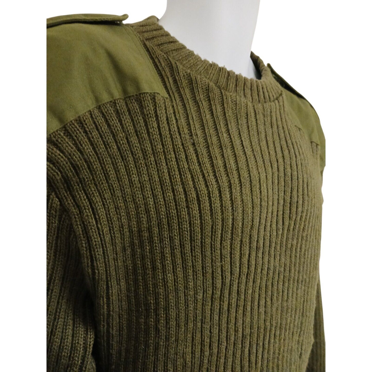 British PCS Utility Jumper Round Neck Olive Heavy 80% Wool Nylon Royal Marines