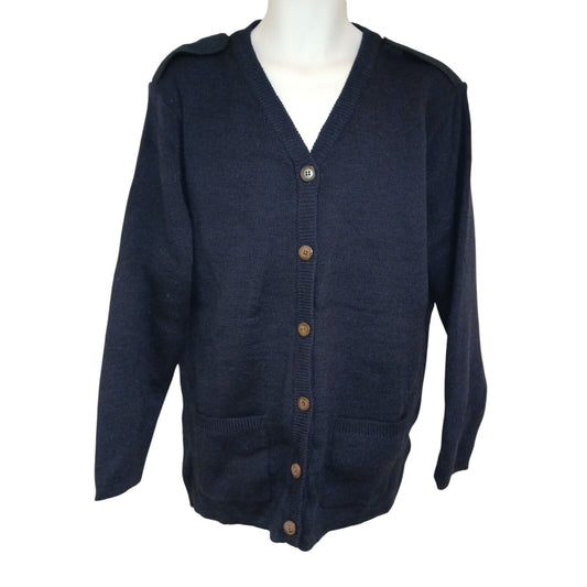 Royal Navy Cardigan Universal Womens Navy Blue Sweater Pullover Military