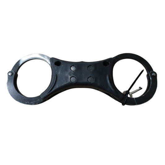 Quik-Kuf Handcuffs Speedcuffs Cuffs Ex Police Rigid Black With 1 Key Like Hiatts