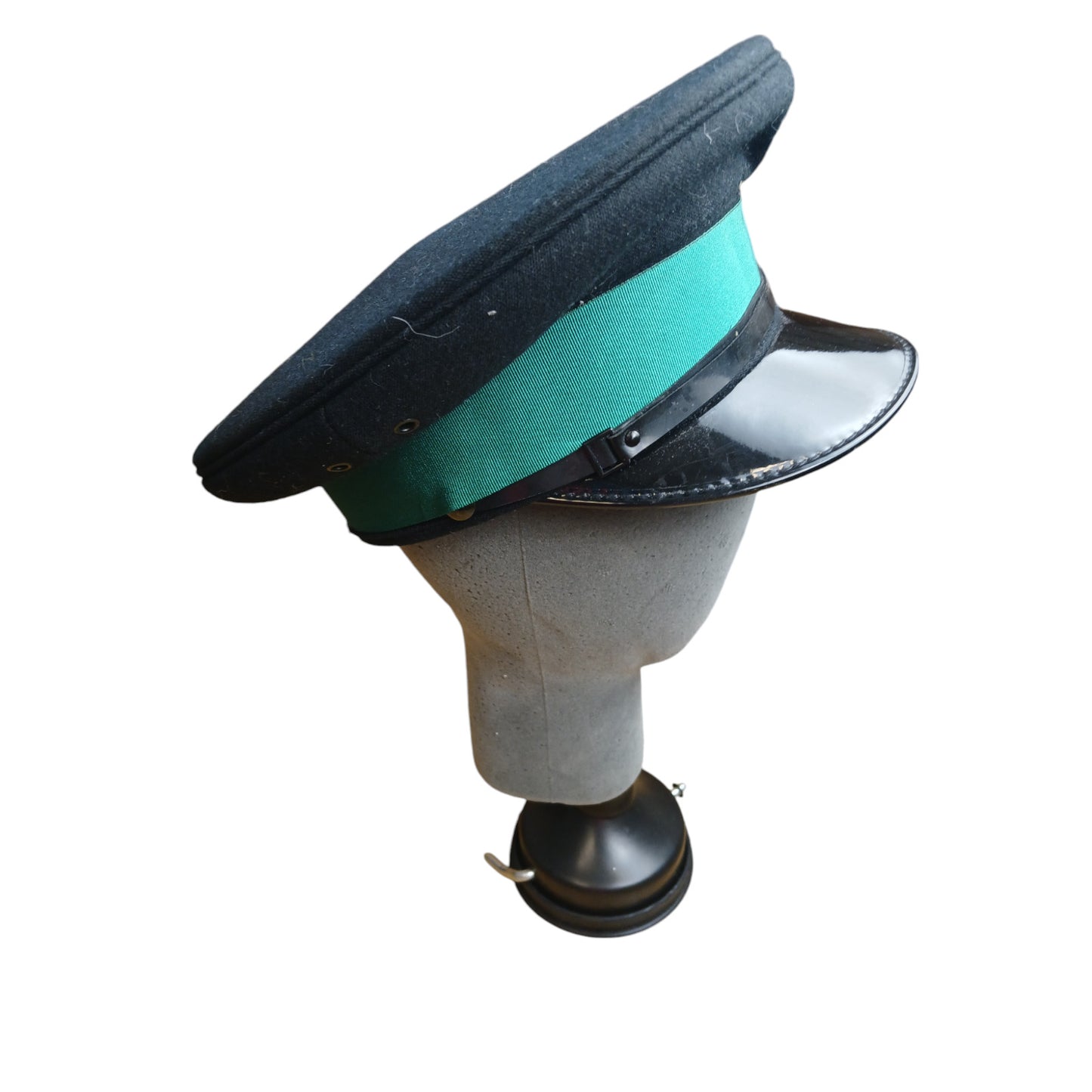 Police Cadet Peaked Cap Green Ribbon Band Film TV Collector Interest