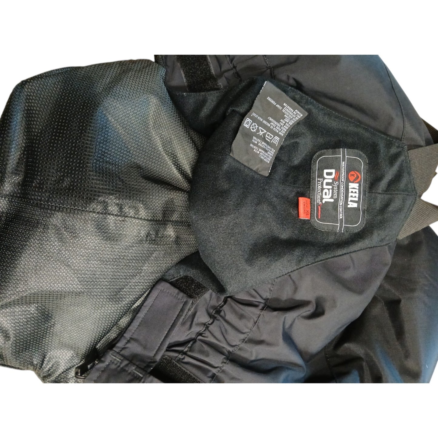 Keela Munro Salopette Waterproof Trousers Ex Police Black XL Short Mens Hiking
