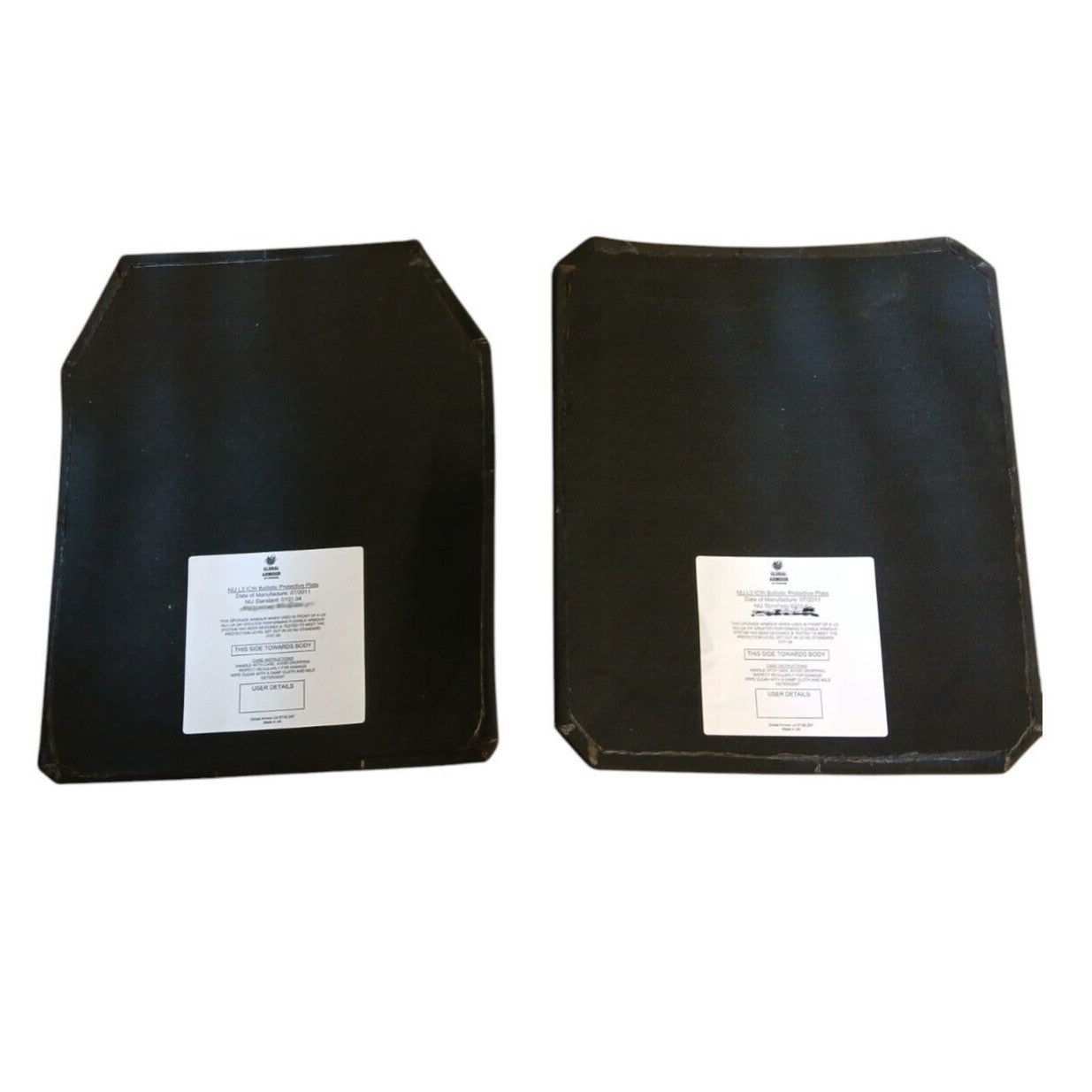 Global Armour Ballistic Plates Cover Vest Insert Tactical Multi Hit Level III L3