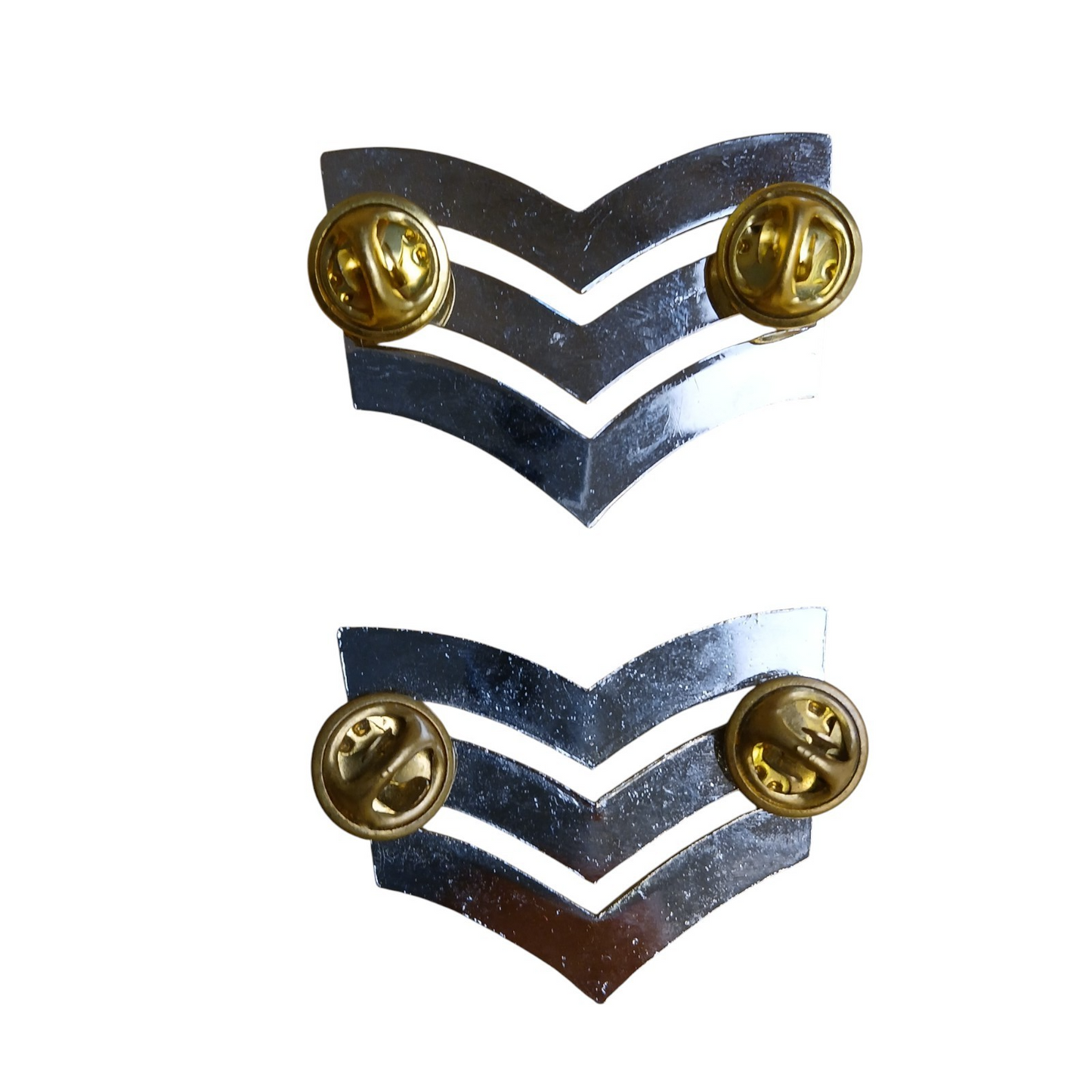 Police Sergeant Stripes Badge Metal Laced Edged Officer Pin Police SGT Rank Pair