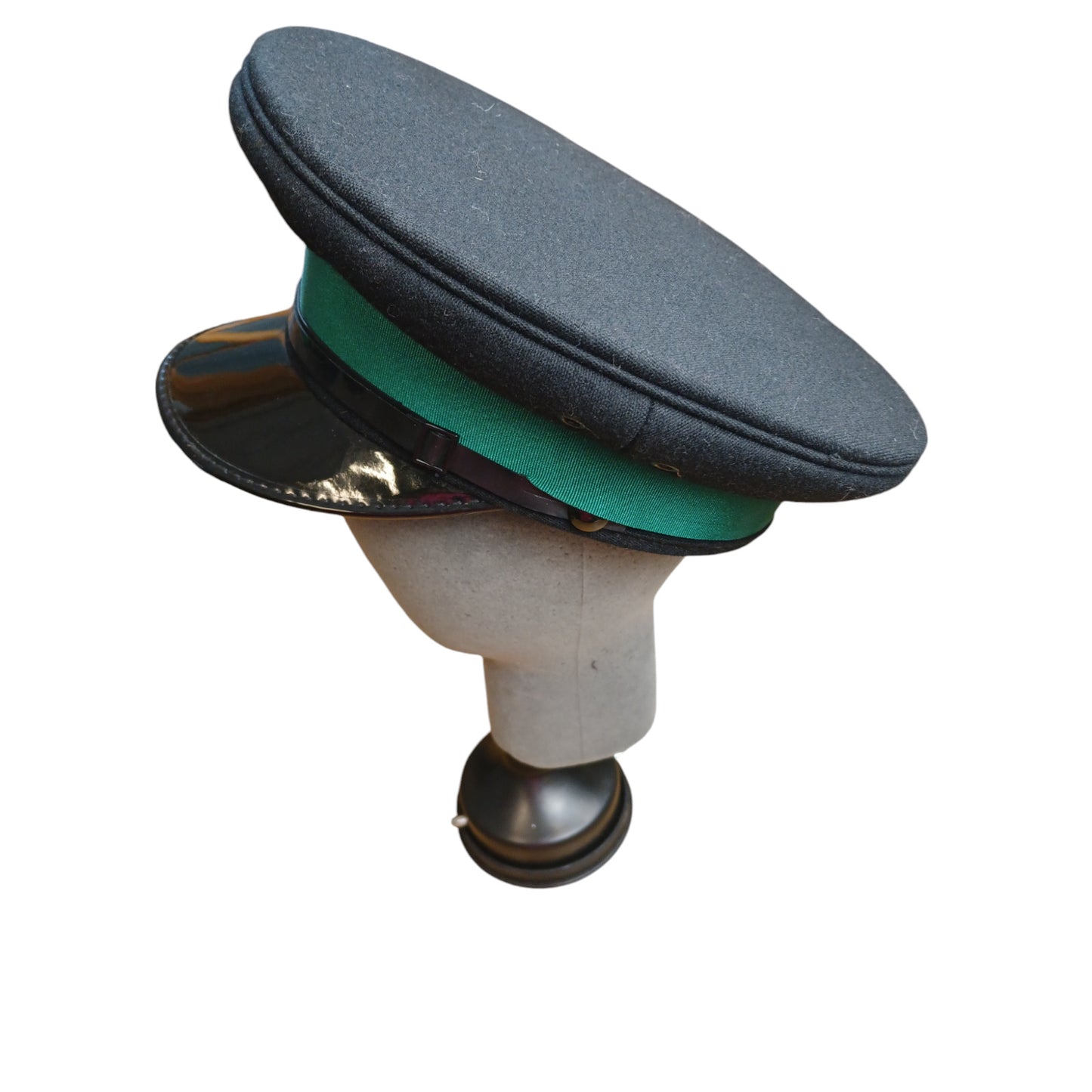 Police Cadet Peaked Cap Green Ribbon Band Film TV Collector Interest