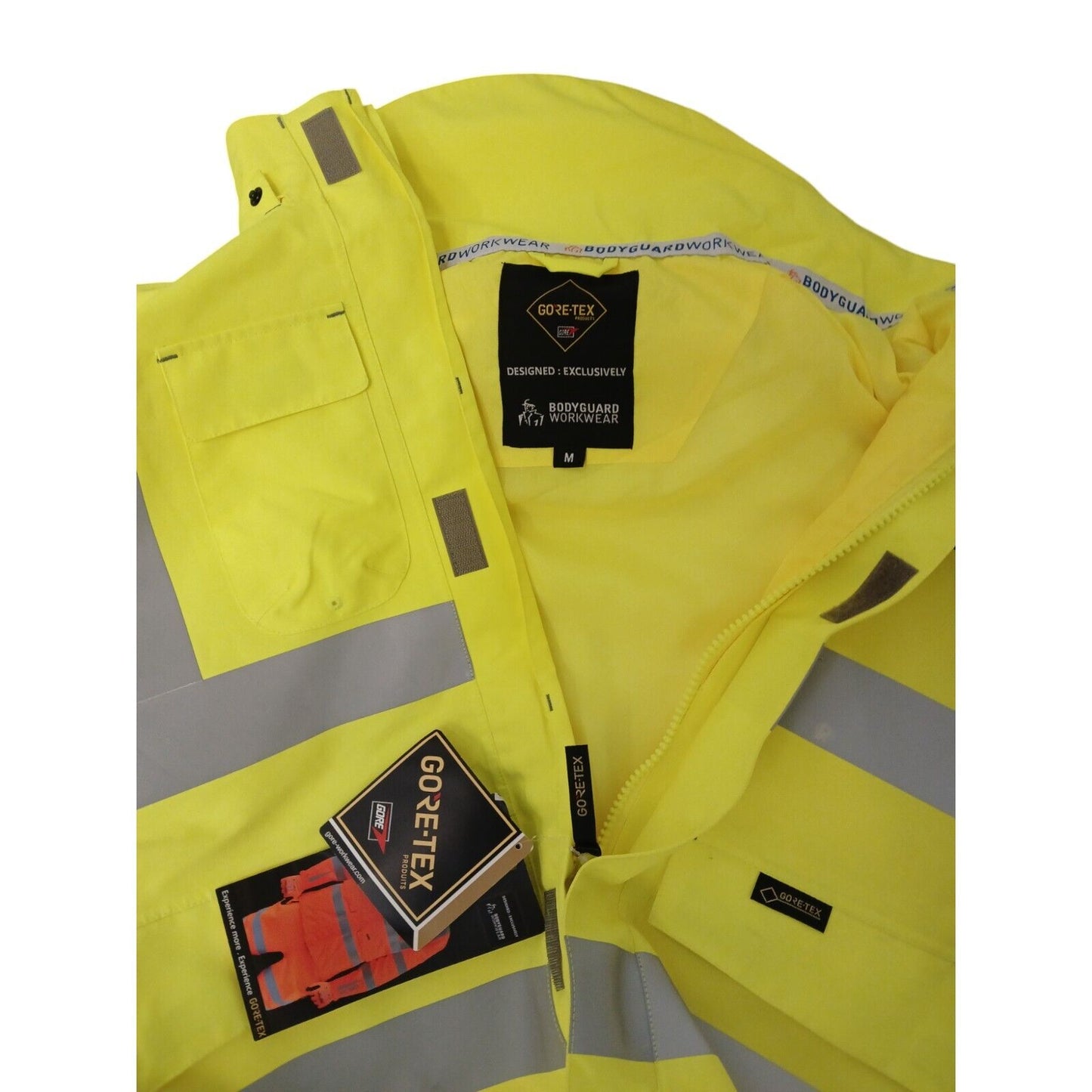 Bodyguard Workwear Goretex Jacket Hi Viz HI Vis 3/4 Length Security Waterproof