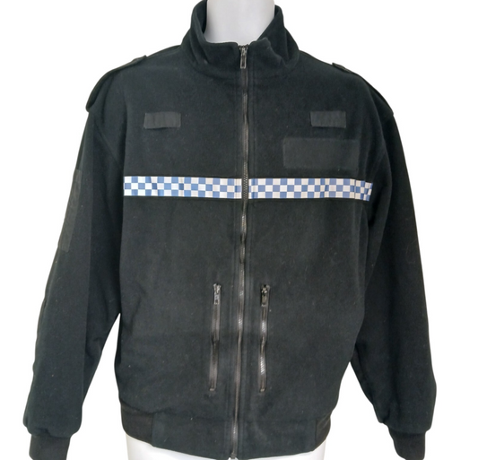 Fleece Jacket Windstopper Police Reflective Radio Black Security Turner Virr