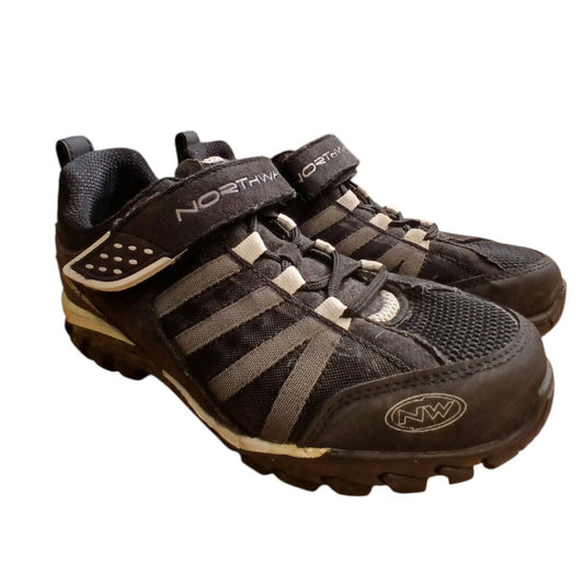 Northwave Cycling Shoes Walk N Hike Vibram 6.5 Black Grey With Cleats Police