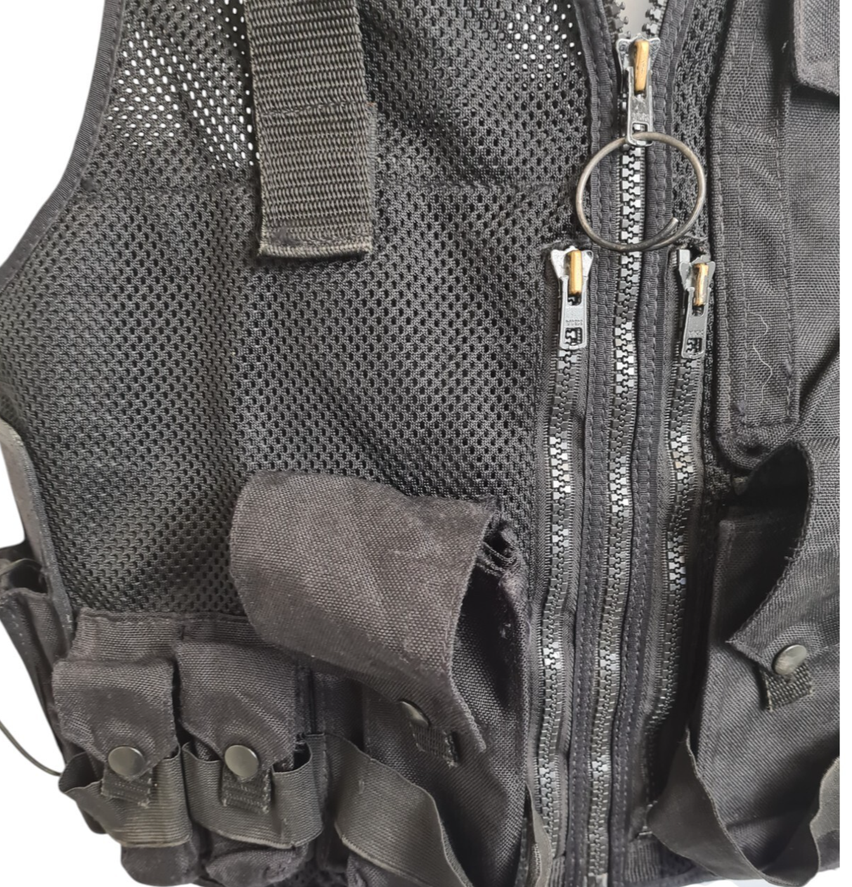 Tactical Vest With Integrated Pouches Adjustable Security Doorman Black Police