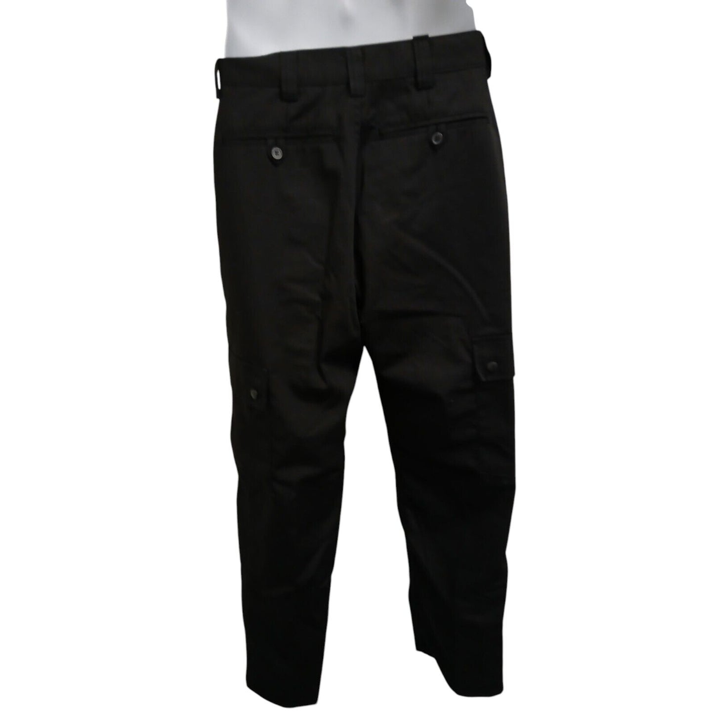Ripstop Cargo Combat Work Trousers Black Ex Police Mens Tactical UniformSecurity