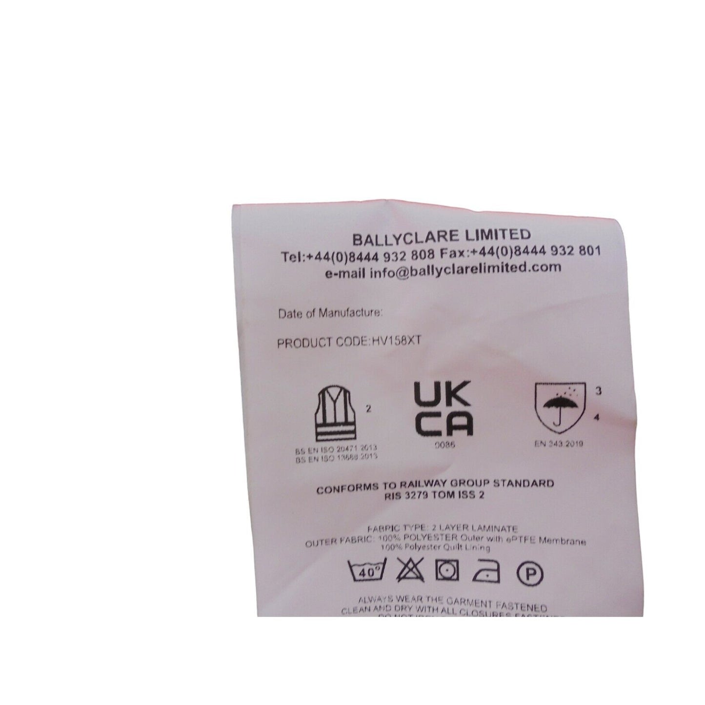 Ballyclare Goretex Waterproof Salopettes Hi Vis Hi Viz Thermal Construction