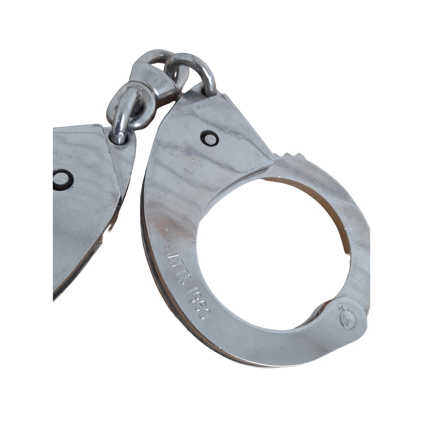 Hiatts 1960 Handcuffs With Pouch Leather Ex Police Vintage Cuffs With Key