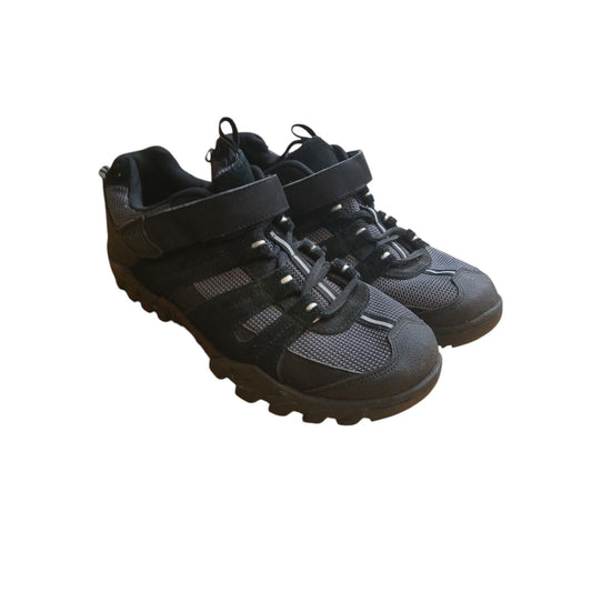 Endura Cycling Shoes Black Grey Size 8 Ex Police Lace Up Bike Bicycle