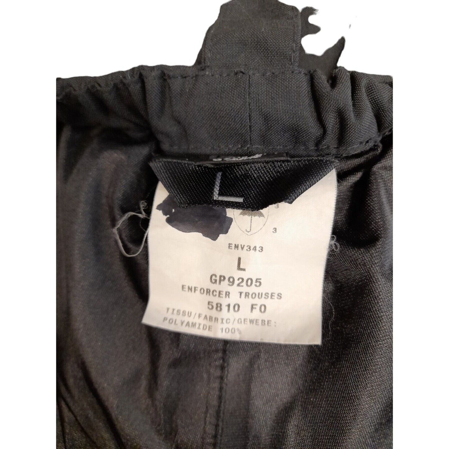 Karrimor Enforcer Waterproof Trousers Goretex Mens Large Black Foul Weather