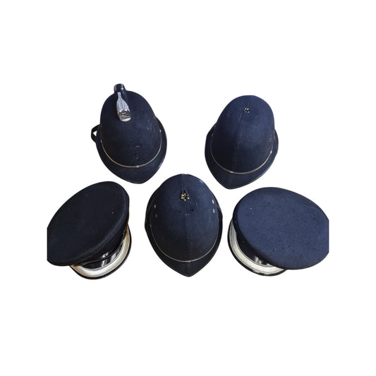 Police Hat Bundle Helmet Cap Coxcomb 5 x Superintendent Restorer Film Collector