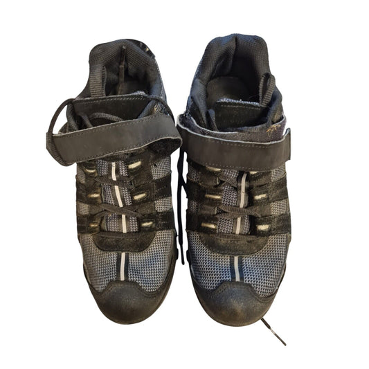 Endura Cycling Shoes Mountain Bike Black/Grey With Cleat Plates Size 7 Patrol