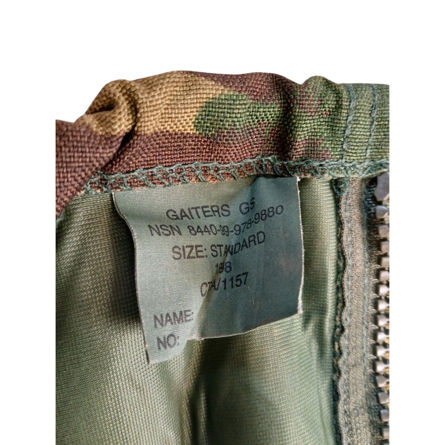 British Army DPM Leg Gaiters GS Woodland Goretex Green Wired Camo 1998