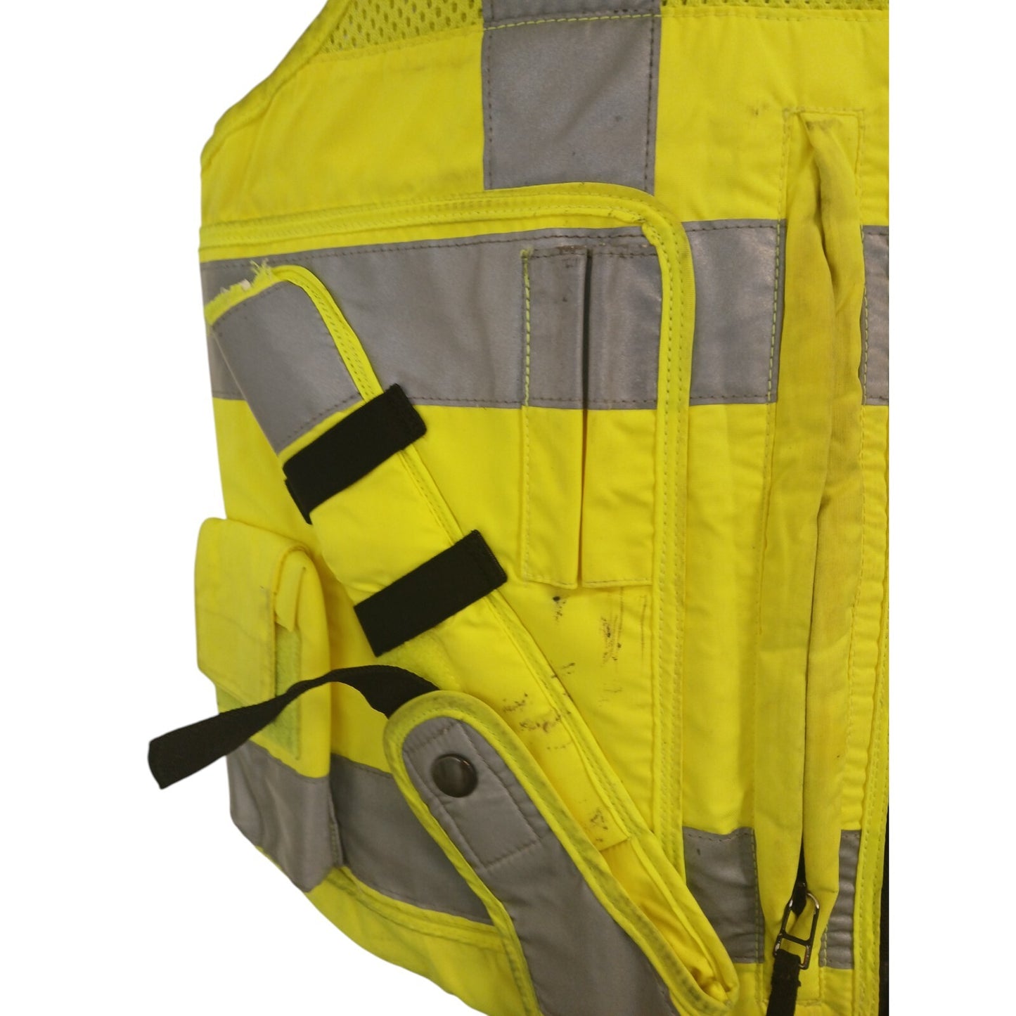 Tactical Vest Hi Viz Integrated Pouches Klickfast Hi Vis Yellow Police Size XS