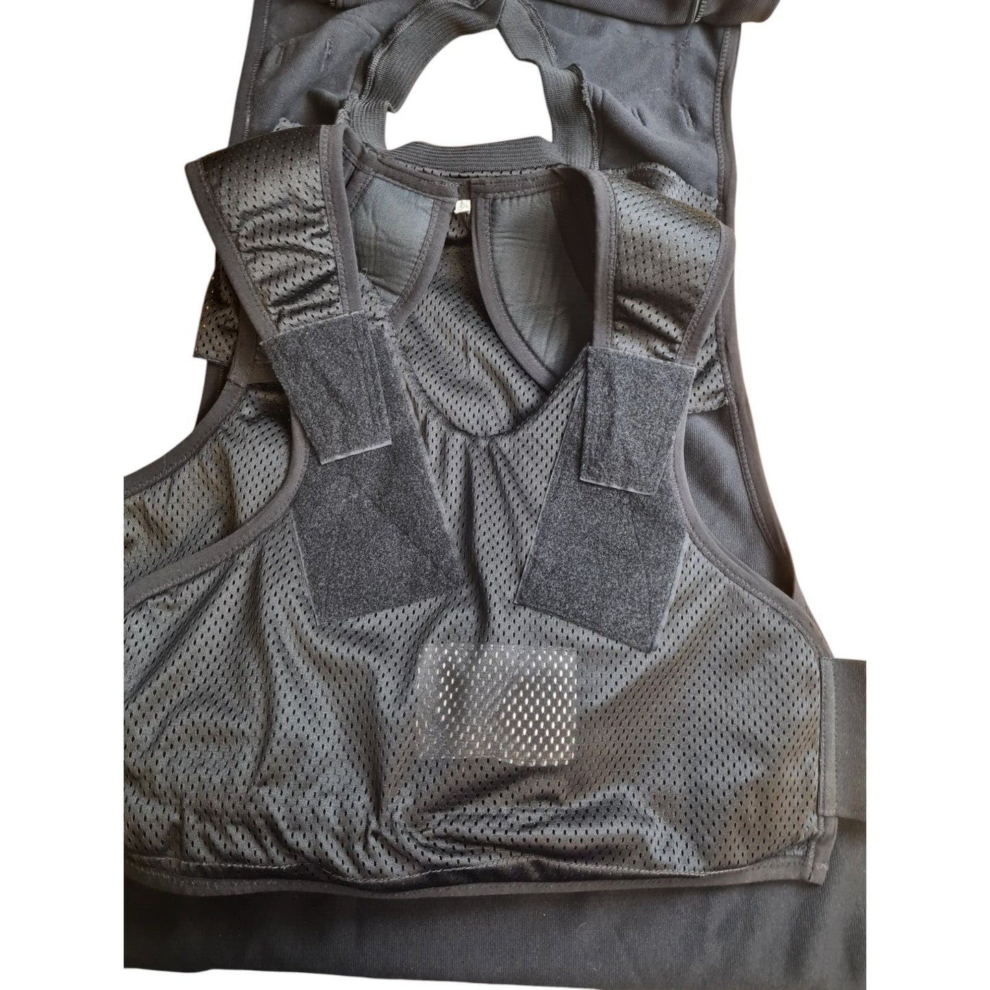 Global Armour Ballistic Vest Cover Overt Stab Epaulettes V Neck Black Security