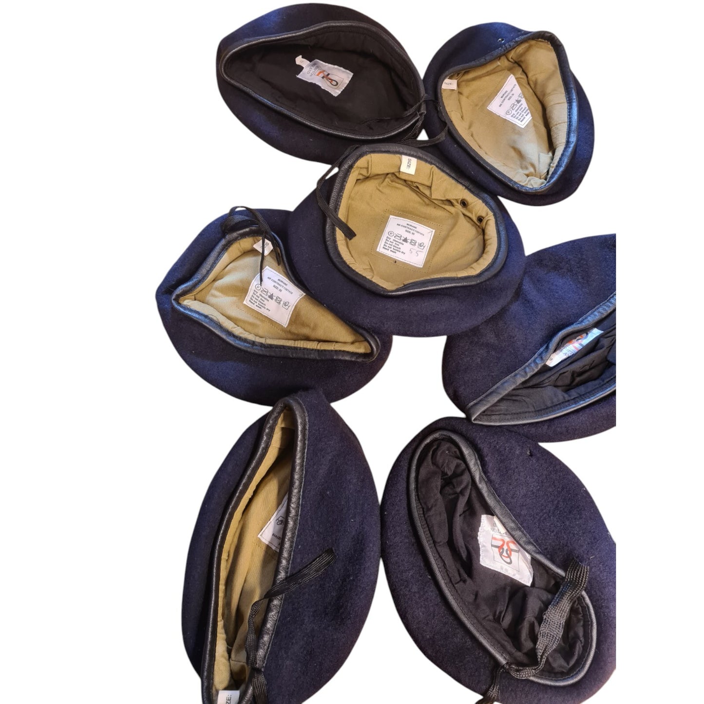 Wool Beret Bundle Military Issue Navy Blue x10 Various Sizes Ranks Services (B)