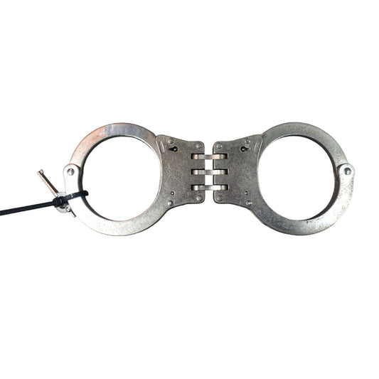TCH830 Handcuffs Speedcuffs Folding Nickel Plated Ex Police Cuffs With 1 Key