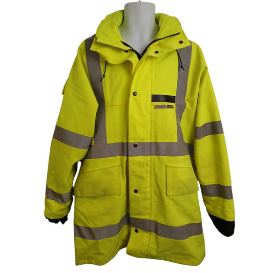 Ballyclare Goretex Jacket 3/4 Length Hi Viz Hi Vis Yellow Railway Waterproof