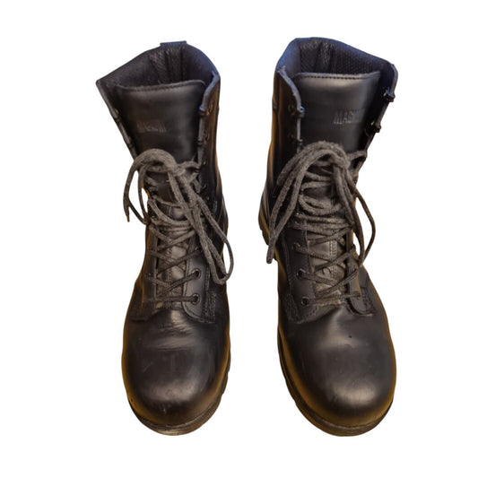 Magnum Patrol Boots Power Black Size 10 Leather Vibram Sole Security Police