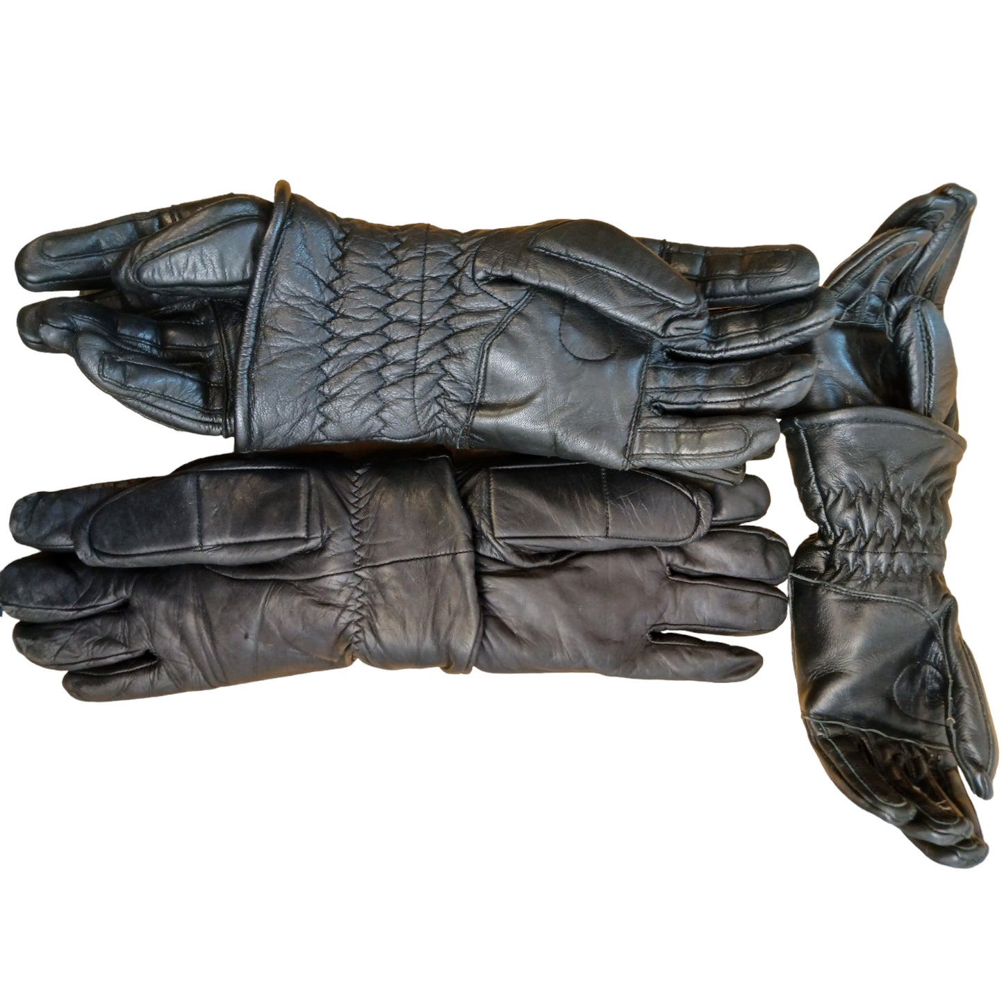 Black Leather Riot Gloves Ex Police Various Sizes Public Order Security