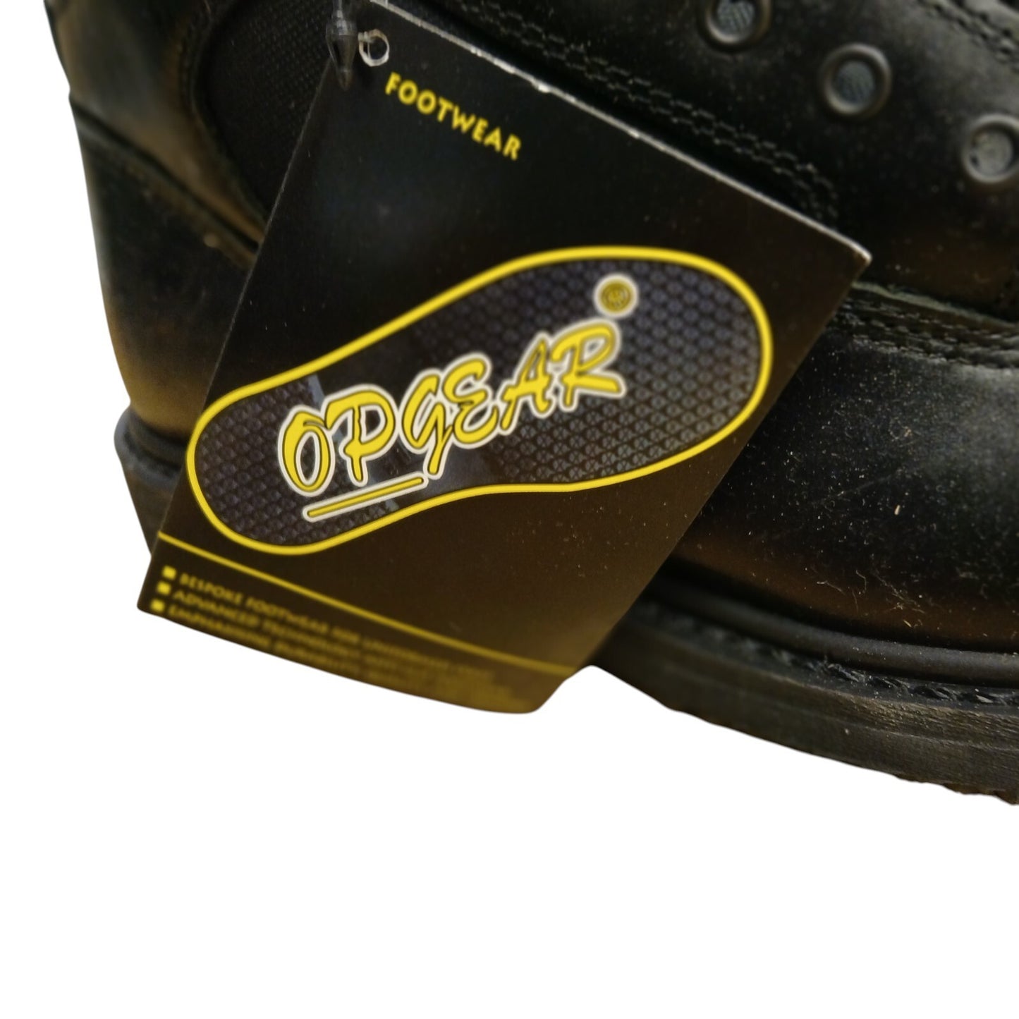 Opgear Safety Boots Black leather size 11 Police Security Workwear Steel Toe Cap