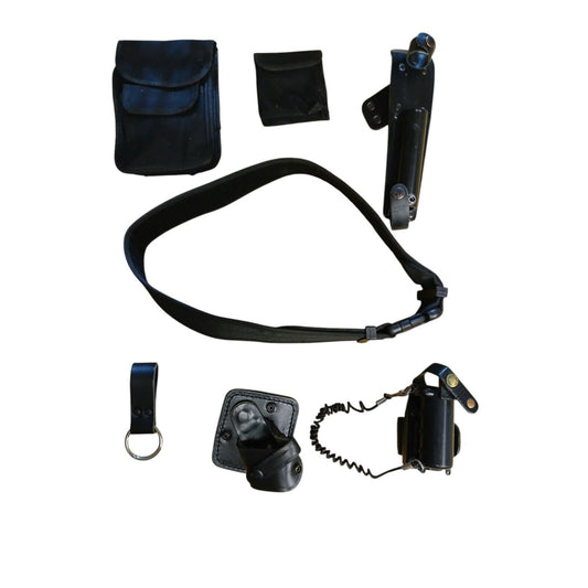 Protec Police Duty Belt 6 Pouches Attachments Black Security Webbing Medium (E)